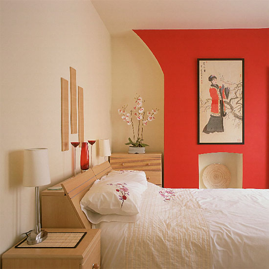 Oriental-inspired bedroom