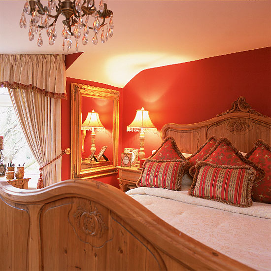 Red Baroque bedroom