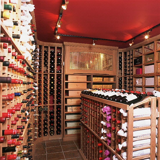 Red wine cellar utility room