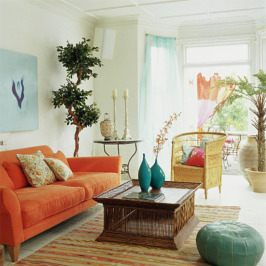 Vibrant living room | Open-plan | Image | Housetohome.co.uk