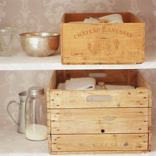 Use wooden crates for traditional storage | utility room | traditional | Housetohome.co.uk