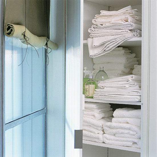 storage units for towels and linen