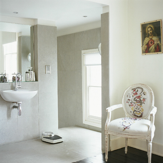 White Contemporary Bathroom