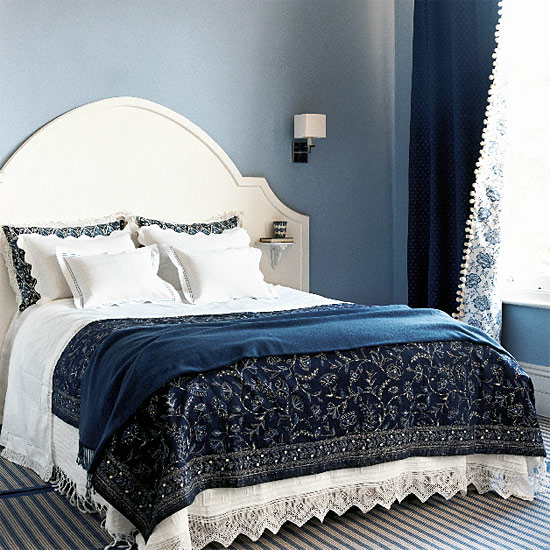 Blue and white bedroom | Bedroom furniture | Decorating ideas | Image ...