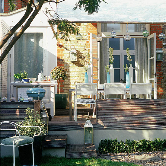 Raised garden decking