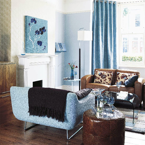 Blue living room | Living room furniture | Decorating ideas