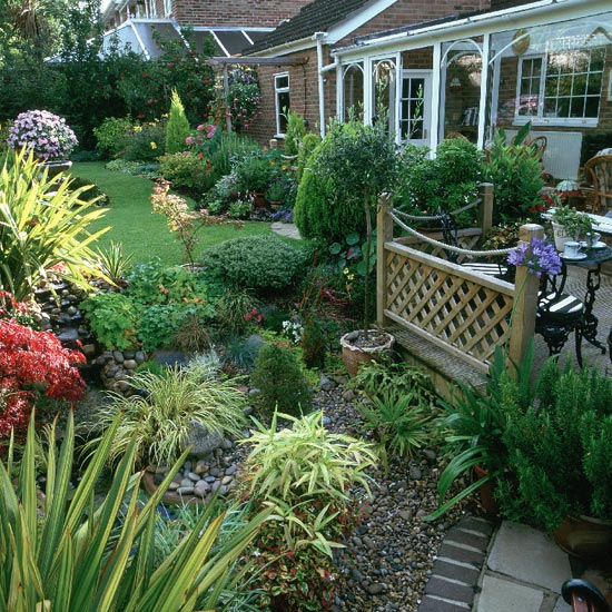 Terrace and cobble stone rockery | Traditional garden | Gardens | Housetohome.co.uk