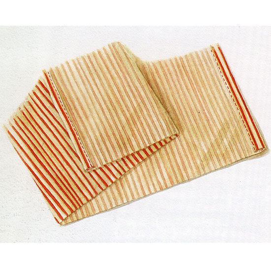 Striped curtains step 1