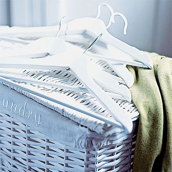 Utility room laundry basket