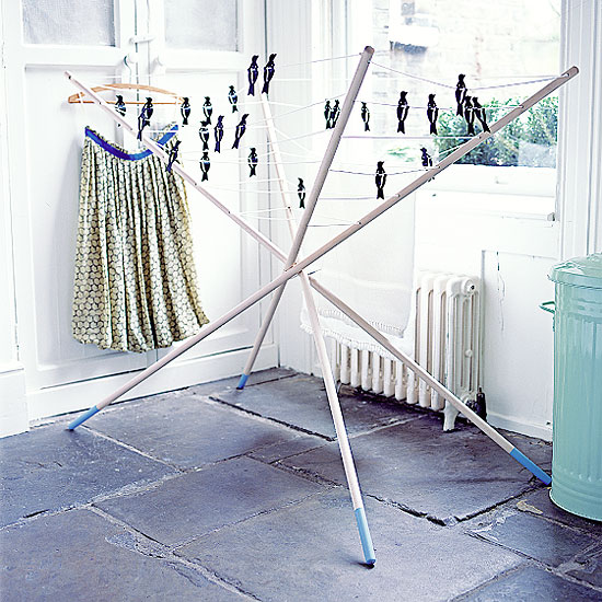 Utility room drying rack
