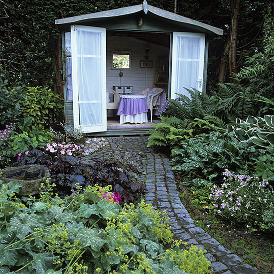 This den, a wooden chalet is a perfect hideaway. The chalet is reached ...