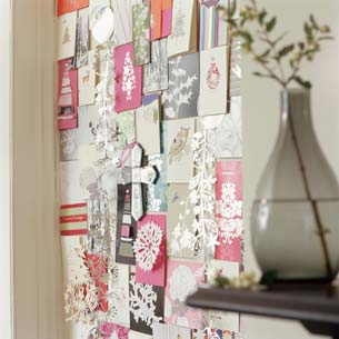 Make a festive display our of Christmas cards