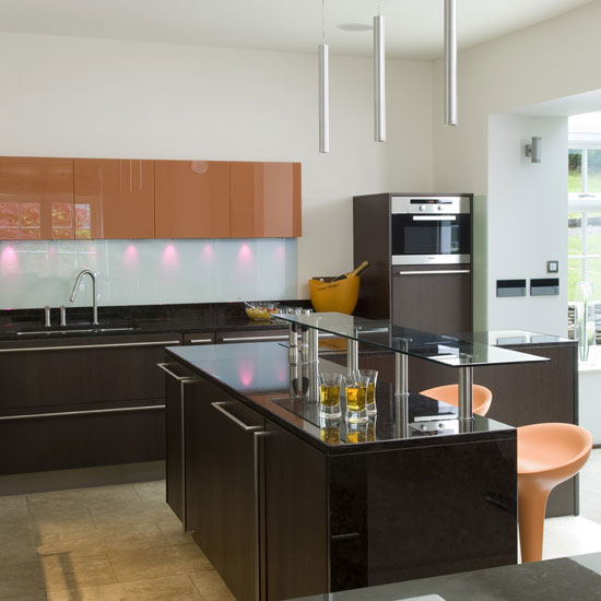 Stylish chocolate kitchen
