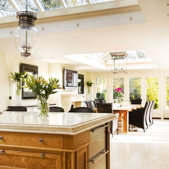 Bright conservatory dining room 