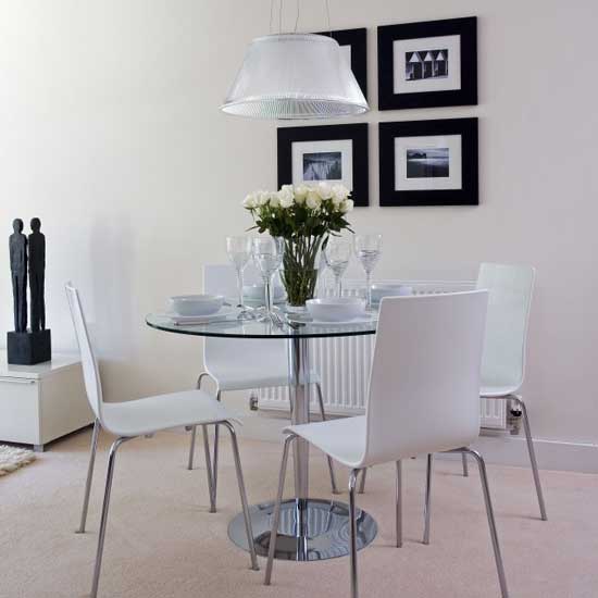 Monochrome dining room 25BH image - housetohome