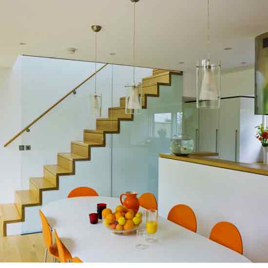 White open-plan dining area White open-plan dining area HG - housetohome