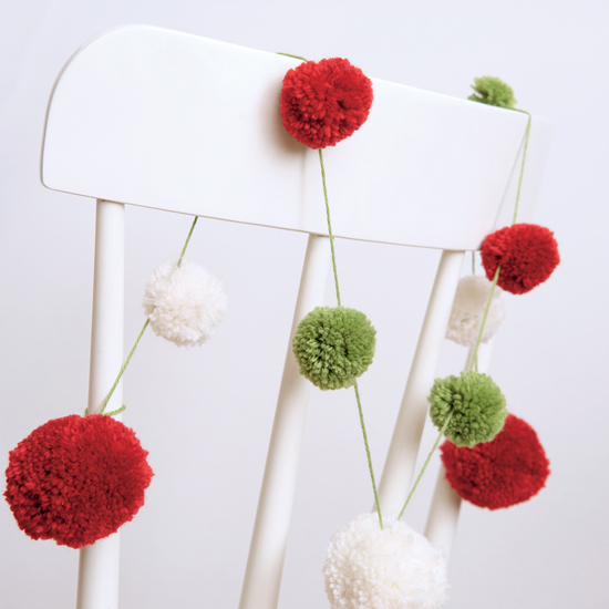 Decorate a chair with a Christmas garland