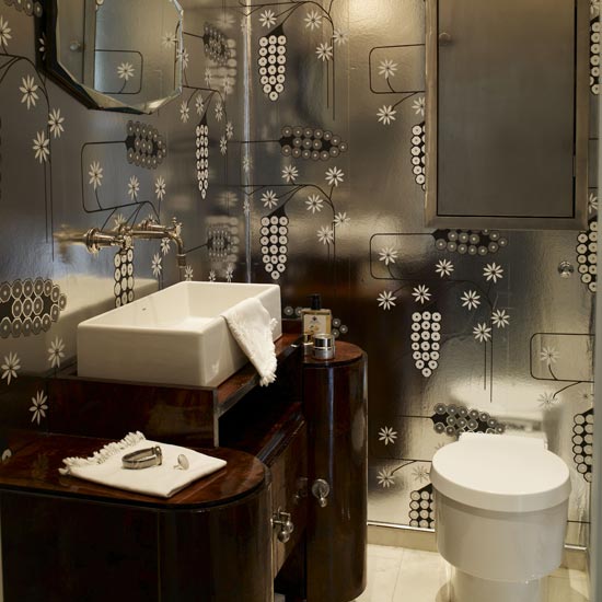Glamorous metallic bathroom Glamorous silver bathroom | Bathroom design | PHOTO GALLERY | Housetohome