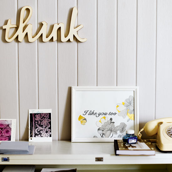 Perk up a home office | Decorate with letters | Decorating Ideas | PHOTO GALLERY | Housetohome.co.uk