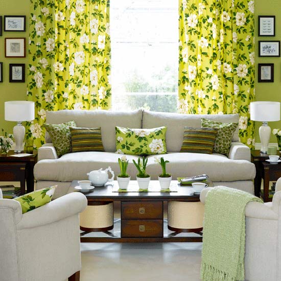 Country florals living room 