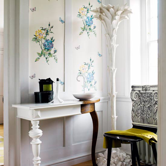 Eclectic hallway