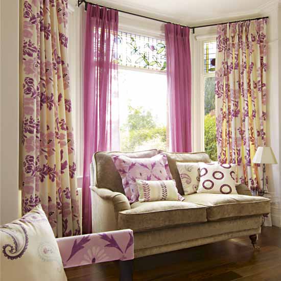 Francesca fabirc, £15 per m; Padua sheer fabric, £12 per m; both Globaltex