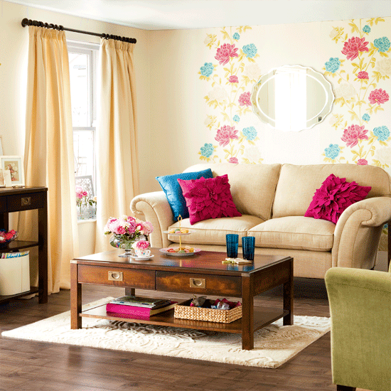 Bold florals living room | Living rooms | Decorating ideas | Image | Housetohome