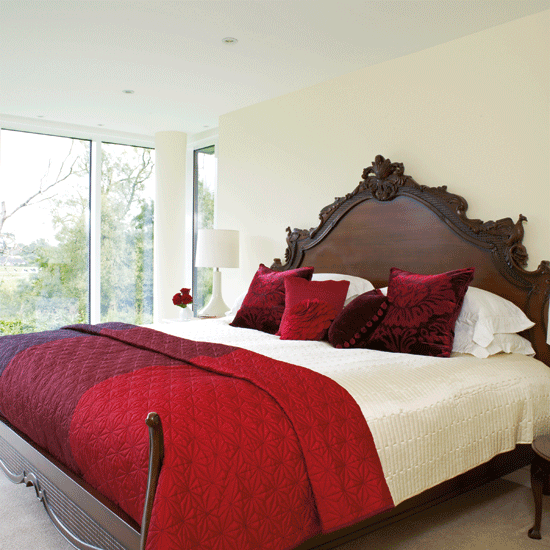 Stylish red-and-cream bedroom | Ruby red bedroom ideas | housetohome ...