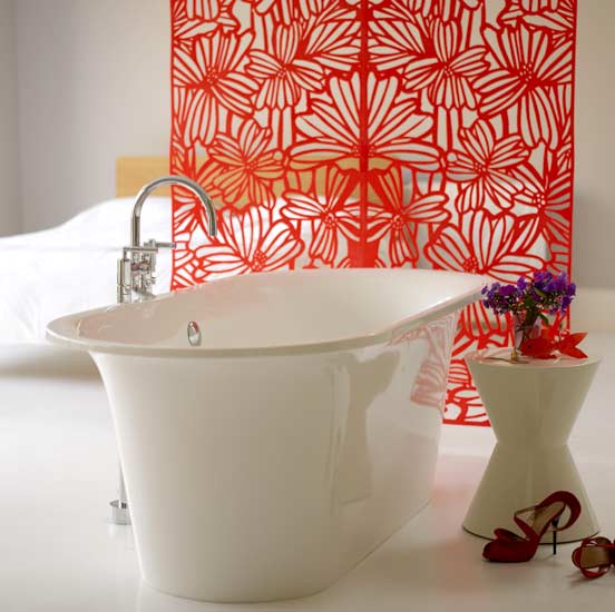 Floral screen bathroom Floral screen bathroom | Bathrooms | Decorating ideas | Image | Housetohome
