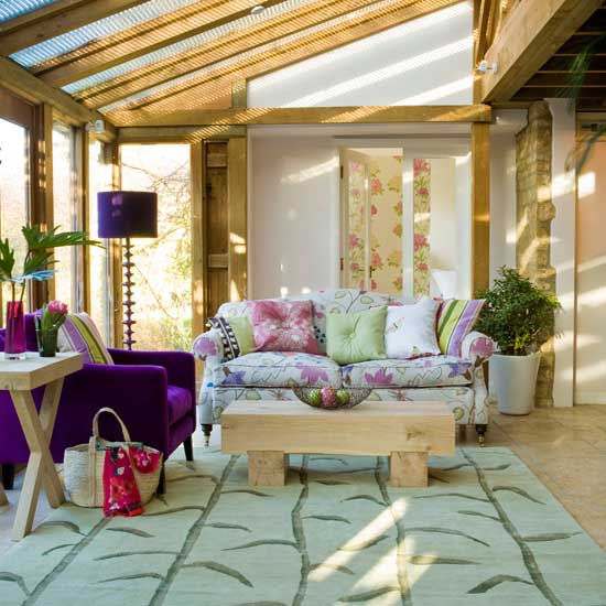 Purple accents conservatory