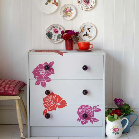 Stencil flower designs