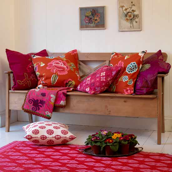 Pink and orange living room | Colourful living rooms | Living room designs | PHOTO GALLERY | Housetohome.co.uk