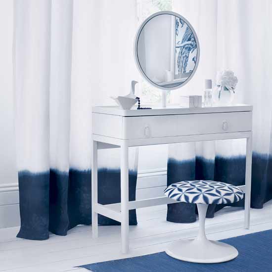 Try dip-dyeing | Design ideas: decorate with blue and white | Dressing table | Decorating Ideas | PHOTO GALLERY | Housetohome.co.uk