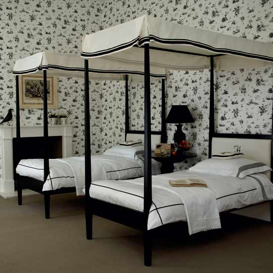 Monochrome guest bedroom | Black and white bedroom ideas | Monochrome bedroom | PHOTO GALLERY | Housetohome.co.uk
