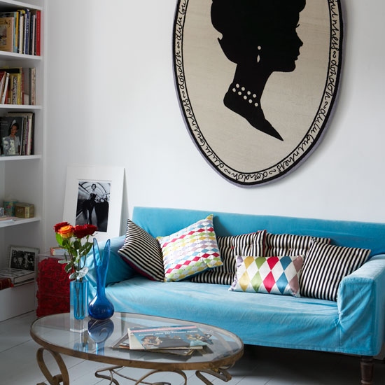 Romantic living room Living room with blue sofa | Lulu Guinness | Victorian terrace | Decorating ideas | PHOTO GALLERY | Housetohome.co.uk
