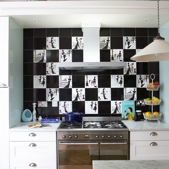 Glamorous kitchen Monochrome kitchen | Lulu Guinness | Victorian terrace | Decorating ideas | PHOTO GALLERY | Housetohome.co.uk