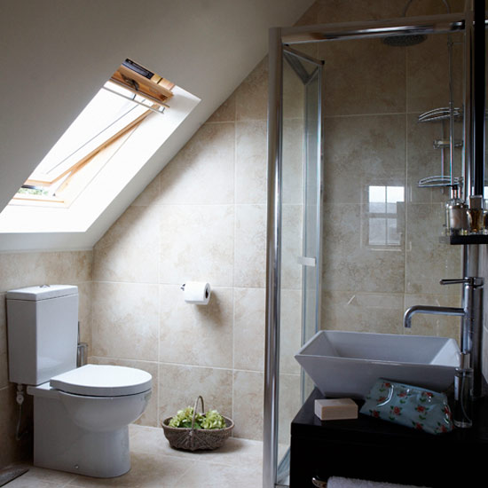 Compact ensuite bathroom | Attic bathroom | Bathroom | PHOTO GALLERY | Housetohome.co.uk
