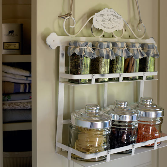 Hang a door rack Hang a door rack | Pantry | Food storage | Country style | How to create the perfect pantry | PHOTO GALLERY | Housetohome.co.uk