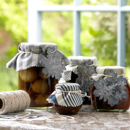 Cover jars in pretty fabric Cover jars in pretty fabric | Pantry | Food storage | Country style | How to create the perfect pantry | PHOTO GALLERY | Housetohome.co.uk
