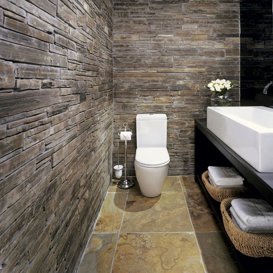 Add rustic texture Rustic bathroom | Bathroom ideas | Bathroom designs | Bathroom design | PHOTO GALLERY | housetohome.co.uk