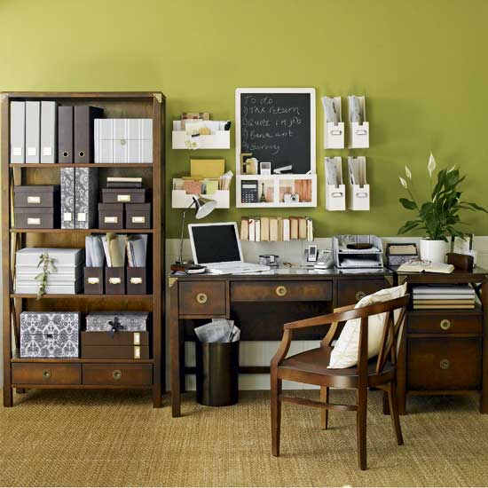 Natural green home office