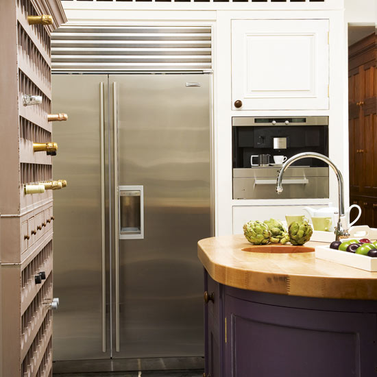 Modern stainless-steel fridge freezer | Country kitchens | Kitchen design | PHOTO GALLERY | Housetohome.co.uk