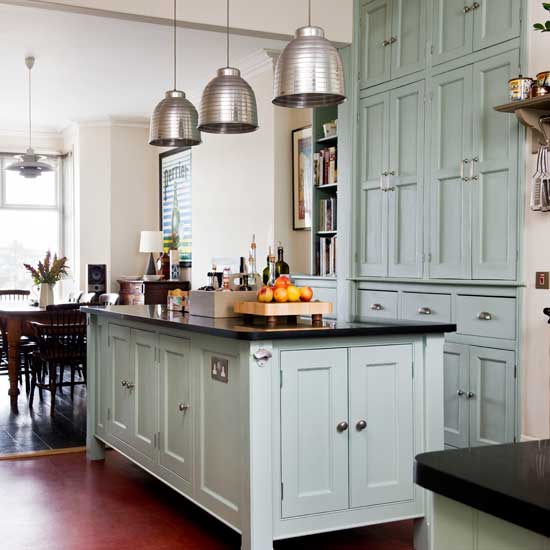 Painted country kitchen with pendant lights | Country kitchens | Kitchen design | PHOTO GALLERY | Housetohome.co.uk