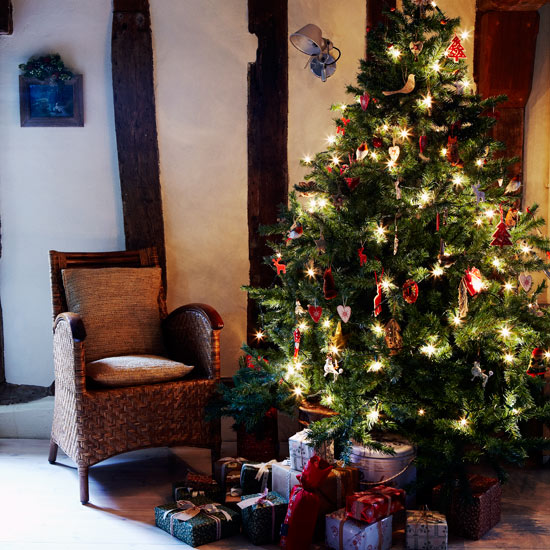 christmas tree - Christmas country cottage - christmas decorating ideas - image - housetohome.co.uk