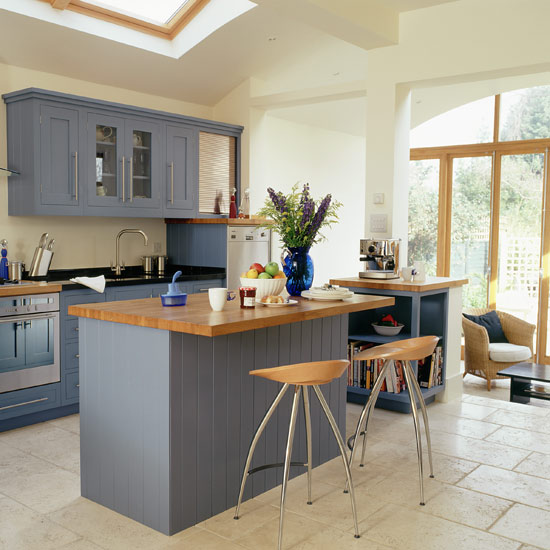 Blue Grey Kitchen