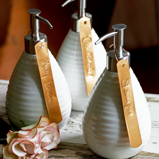 Opt for smart ceramic bottles Bathroom decorations | Bathroom designs | Bathroom design ideas | PHOTO GALLERY | Housetohome.co.uk
