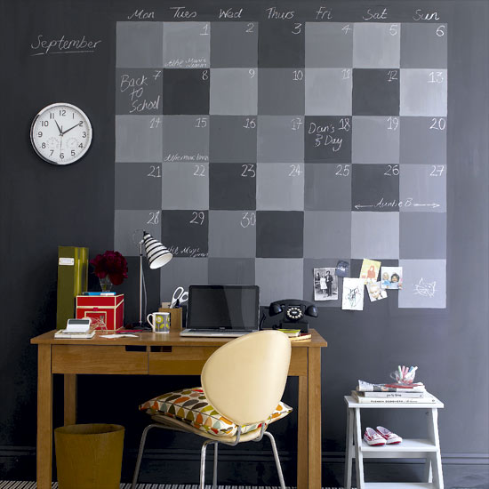 Paint a blackboard Home office decorating ideas | Decorating ideas | Weekend decorating projects | PHOTO GALLERY | housetohome.co.uk
