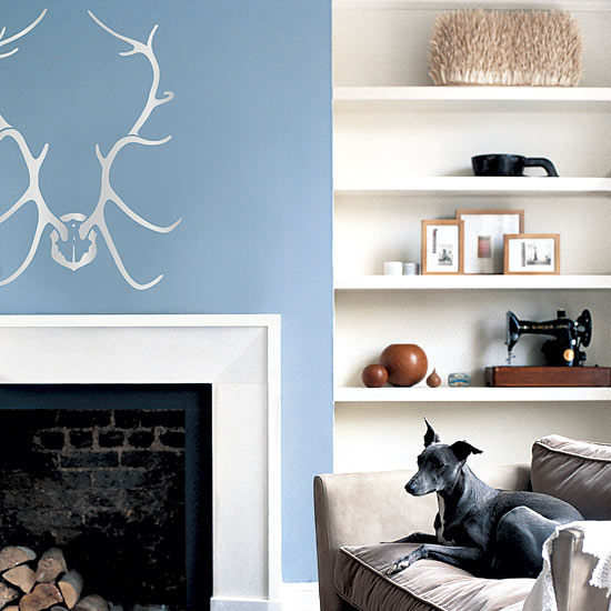Paint chic stencils Living room wall stencil | Decorating ideas | Weekend decorating projects | PHOTO GALLERY | housetohome.co.uk