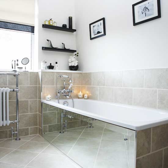 Mirrored surfaces Bathroom with mirrored bath - image - housetohome.co.uk