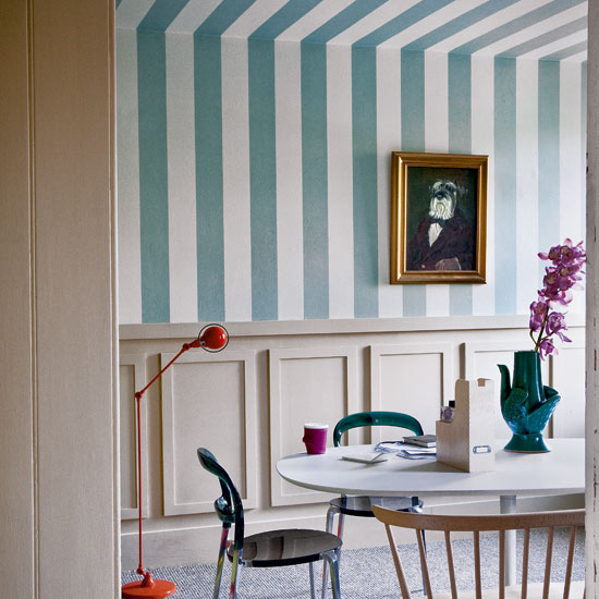 Decorating with bold stripes Dining room | Decorating ideas | PHOTO GALLERY | Housetohome.co.uk